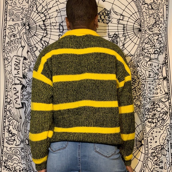 Striped Collared Sweater - Picture 2 of 2